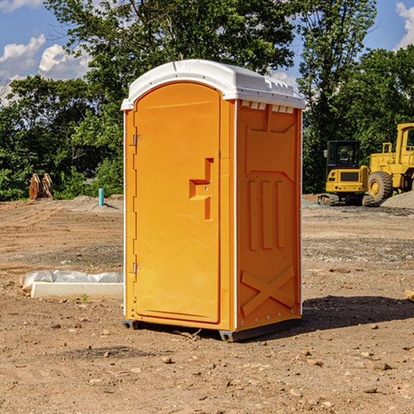 can i customize the exterior of the porta potties with my event logo or branding in Granville